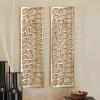 image:imageDeco 79 Aluminum Metal Abstract Home Wall Decor Cutouts Wall Sculpture Set of 2 Wall Art 7W 22H Gold