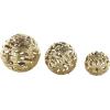 image:imageDeco 79 Aluminum Metal Abstract Metallic Cutout Orbs amp Vase Filler Set of 3 7 6 4 H GoldGold