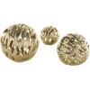 image:imageDeco 79 Aluminum Metal Abstract Metallic Cutout Orbs amp Vase Filler Set of 3 7 6 4 H GoldGold