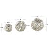image:imageDeco 79 Aluminum Metal Abstract Metallic Cutout Orbs amp Vase Filler Set of 3 7 6 4 H GoldSilver
