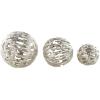 image:imageDeco 79 Aluminum Metal Abstract Metallic Cutout Orbs amp Vase Filler Set of 3 7 6 4 H GoldSilver