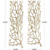 image:imageDeco 79 Aluminum Metal Coral Home Wall Decor Inspired Wall Sculpture Set of 2 Wall Art 11W 33H GoldGold