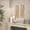 image:imageDeco 79 Aluminum Metal Coral Home Wall Decor Inspired Wall Sculpture Set of 2 Wall Art 11W 33H GoldGold