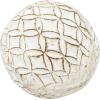 image:imageDeco 79 Ceramic Handmade Carved Decorative Ball Orbs amp Vase Filler with Varying Patterns Set of 4 4W 4H WhiteWhite