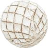 image:imageDeco 79 Ceramic Handmade Carved Decorative Ball Orbs amp Vase Filler with Varying Patterns Set of 4 4W 4H WhiteWhite