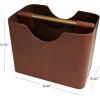 image:imageDeco 79 Leather Magazine Holder with Divided Inside 16 x 10 x 12 Brown