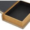 image:imageDeco 79 Linen Fabric Decorative Box Faux Storage Book Book Shaped Boxes with Faux Leather Detailing Set of 3 Decorative Keepsake Boxes 15 12 9H BrownBrown