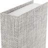 image:imageDeco 79 Linen Fabric Decorative Box Faux Storage Book Book Shaped Boxes with Faux Leather Detailing Set of 3 Decorative Keepsake Boxes 15 12 9H BrownWhite