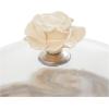 image:imageDeco 79 Mango Wood Decorative Cake Stand Cake Plate with Glass Dome Stand 12 x 12 x 12 CreamCream