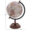 image:imageDeco 79 Mango Wood Globe with Wood Base 9 x 8 x 13 Brown