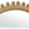 image:imageDeco 79 Mango Wood Room Wall Mirror Entryway Mirror with Beaded Detailing Wall Mounted Mirror 35 x 2 x 35 Gold