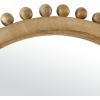 image:imageDeco 79 Mango Wood Room Wall Mirror Entryway Mirror with Beaded Detailing Wall Mounted Mirror 35 x 2 x 35 Gold