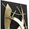 image:imageDeco 79 Metal Abstract Home Wall Decor Dimensional Wall Sculpture with Black Wood Backing Set of 2 Wall Art 12W 36H Gold