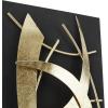 image:imageDeco 79 Metal Abstract Home Wall Decor Dimensional Wall Sculpture with Black Wood Backing Set of 2 Wall Art 12W 36H Gold