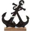 image:imageDeco 79 Metal Anchor Decorative Sculpture Home Decor Statue Accent Figurine 15 x 5 x 16 BlackWhite brown