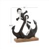 image:imageDeco 79 Metal Anchor Decorative Sculpture Home Decor Statue Accent Figurine 15 x 5 x 16 BlackWhite brown