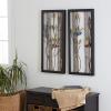 image:imageDeco 79 Metal Bird Home Wall Decor Wall Sculpture with Real Wood Detailing set of 2 Wall Art 16 x 2 x 36 BlackBlack
