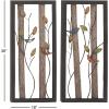 image:imageDeco 79 Metal Bird Home Wall Decor Wall Sculpture with Real Wood Detailing set of 2 Wall Art 16 x 2 x 36 BlackBlack