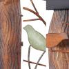 image:imageDeco 79 Metal Bird Home Wall Decor Wall Sculpture with Real Wood Detailing set of 2 Wall Art 16 x 2 x 36 BlackMulti Colored