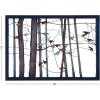 image:imageDeco 79 Metal Bird Home Wall Decor Wall Sculpture with Real Wood Detailing set of 2 Wall Art 16 x 2 x 36 BlackMulti Colored