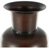 image:imageDeco 79 Metal Decorative Vase Indoor Outdoor Tall Floor Bottleneck Centerpiece Vases with Bubble Texture and Studs Set of 3 Flower Vases for Home Decoration 50 35 26H Dark BrownWhite