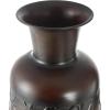 image:imageDeco 79 Metal Decorative Vase Indoor Outdoor Tall Floor Bottleneck Centerpiece Vases with Bubble Texture and Studs Set of 3 Flower Vases for Home Decoration 50 35 26H Dark BrownDark Brown