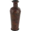 image:imageDeco 79 Metal Decorative Vase Indoor Outdoor Tall Floor Bottleneck Centerpiece Vases with Bubble Texture and Studs Set of 3 Flower Vases for Home Decoration 50 35 26H Dark BrownDark Brown