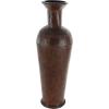 image:imageDeco 79 Metal Decorative Vase Indoor Outdoor Tall Floor Bottleneck Centerpiece Vases with Bubble Texture and Studs Set of 3 Flower Vases for Home Decoration 50 35 26H Dark BrownDark Brown