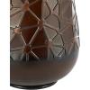 image:imageDeco 79 Metal Decorative Vase Indoor Outdoor Tall Floor Bottleneck Centerpiece Vases with Bubble Texture and Studs Set of 3 Flower Vases for Home Decoration 50 35 26H Dark BrownDark Brown