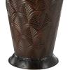 image:imageDeco 79 Metal Decorative Vase Indoor Outdoor Tall Floor Bottleneck Centerpiece Vases with Bubble Texture and Studs Set of 3 Flower Vases for Home Decoration 50 35 26H Dark BrownDark Brown