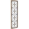 image:imageDeco 79 Metal Floral Home Wall Decor Wall Sculpture with Brown Frame Wall Art 15 x 1 x 50 Black