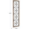 image:imageDeco 79 Metal Floral Home Wall Decor Wall Sculpture with Brown Frame Wall Art 15 x 1 x 50 Black