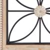 image:imageDeco 79 Metal Floral Home Wall Decor Wall Sculpture with Brown Frame Wall Art 15 x 1 x 50 Black