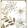 image:imageDeco 79 Metal Floral Home Wall Decor Wall Sculpture with Gold Frame Set of 2 Wall Art 14W 35H Gold
