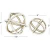 image:imageDeco 79 Metal Geometric Handmade Decorative Sculpture Beaded Home Decor Statues Set of 2 Accent Figurines 7 5H WhiteWhite