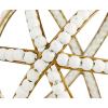 image:imageDeco 79 Metal Geometric Handmade Decorative Sculpture Beaded Home Decor Statues Set of 2 Accent Figurines 7 5H WhiteWhite