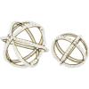 image:imageDeco 79 Metal Geometric Handmade Decorative Sculpture Beaded Home Decor Statues Set of 2 Accent Figurines 7 5H WhiteWhite