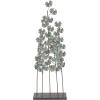 image:imageDeco 79 Metal Leaf Decorative Sculpture Home Decor Statue with Gold Accents Accent Figurine 13 x 6 x 37 Teal