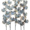 image:imageDeco 79 Metal Leaf Decorative Sculpture Home Decor Statue with Gold Accents Accent Figurine 13 x 6 x 37 Teal