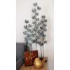 image:imageDeco 79 Metal Leaf Decorative Sculpture Home Decor Statue with Gold Accents Accent Figurine 13 x 6 x 37 Teal