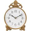image:imageDeco 79 Metal Scroll Antique Style Clock 6 x 2 x 9 Gold6 x 2 x 9