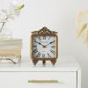 image:imageDeco 79 Metal Scroll Antique Style Clock 6 x 2 x 9 Gold6 x 3 x 8