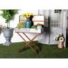 image:imageDeco 79 Metal Side End Accent Table End Table with Suitcase Style Top Side Table 32 x 16 x 32 Gray