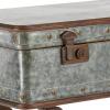 image:imageDeco 79 Metal Side End Accent Table End Table with Suitcase Style Top Side Table 32 x 16 x 32 Gray