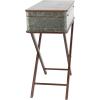 image:imageDeco 79 Metal Side End Accent Table End Table with Suitcase Style Top Side Table 32 x 16 x 32 Gray