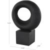 image:imageDeco 79 Polystone Abstract Decorative Sculpture Intertwined Loop Home Decor Statue with Block Base Accent Figurine 6 x 4 x 20 Black10 x 5 x 14