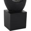 image:imageDeco 79 Polystone Abstract Decorative Sculpture Intertwined Loop Home Decor Statue with Block Base Accent Figurine 6 x 4 x 20 Black6 x 4 x 20