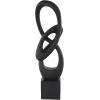 image:imageDeco 79 Polystone Abstract Decorative Sculpture Intertwined Loop Home Decor Statue with Block Base Accent Figurine 6 x 4 x 20 Black6 x 4 x 20