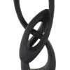 image:imageDeco 79 Polystone Abstract Decorative Sculpture Intertwined Loop Home Decor Statue with Block Base Accent Figurine 6 x 4 x 20 Black6 x 4 x 20