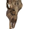 image:imageDeco 79 Polystone Cow Home Wall Decor Carved Skull Wall Sculpture Wall Art 28 x 7 x 30 Bronze